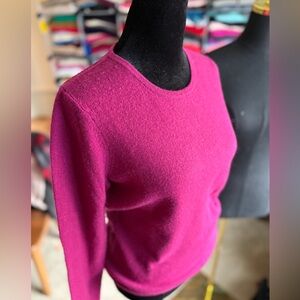 Charter Club Women's Fuchsia Cashmere Sweater, S